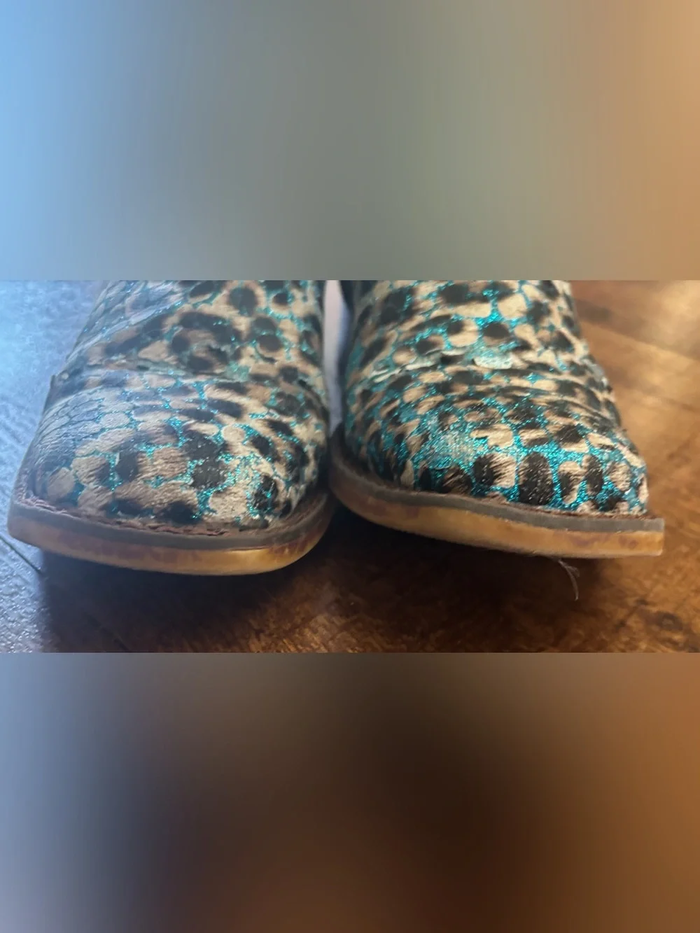 Roper Glitter Leopard western boots little kids youth gir size 13 cowboy cowgirl